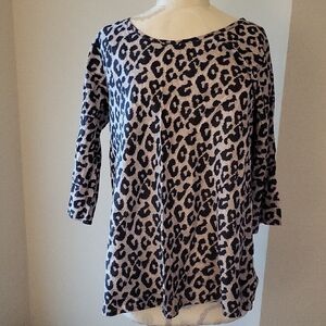 Leopard Print Long Sleeve Top